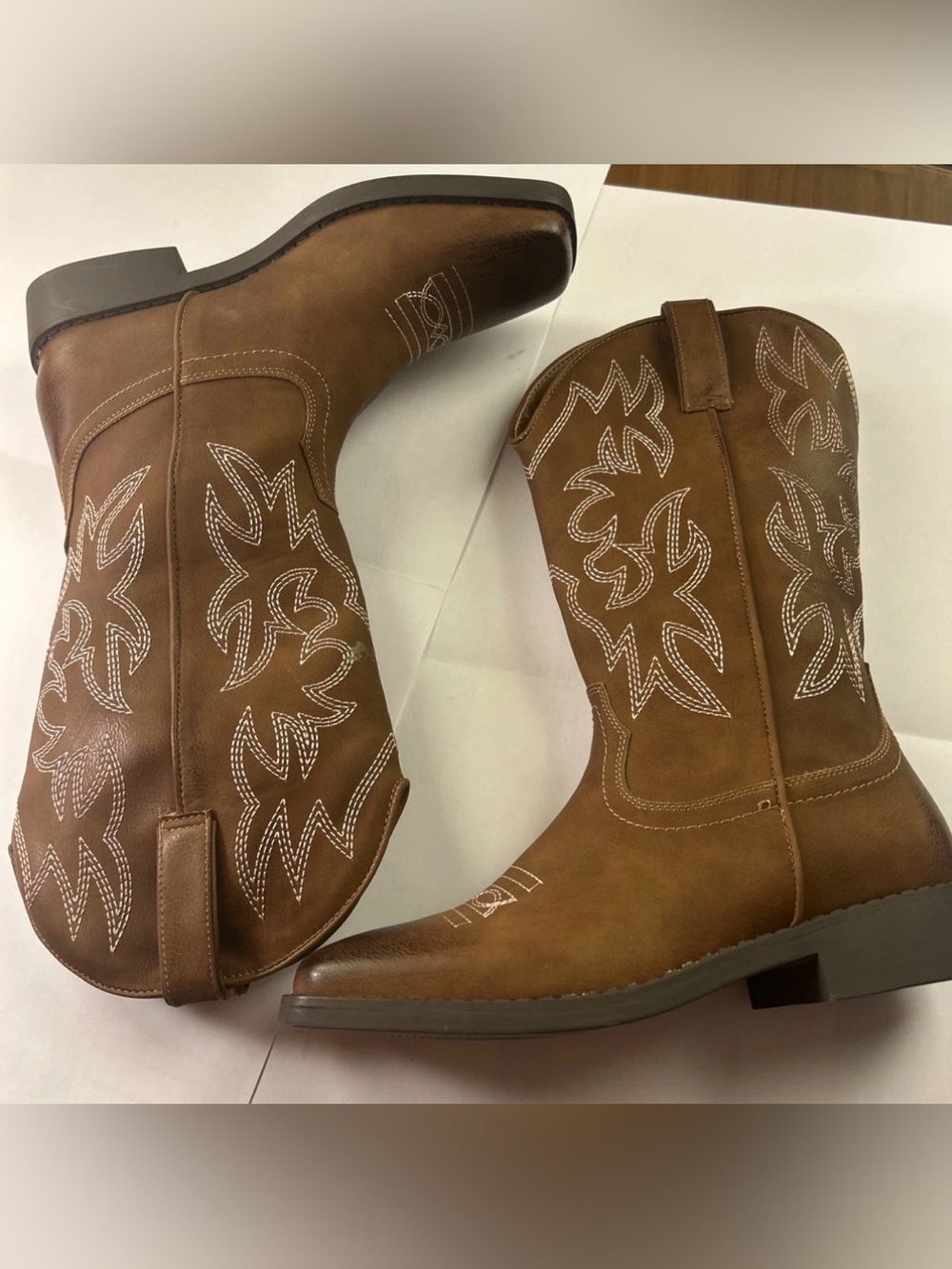 SheSole Women's Mid Calf Square Toe Cowgirl Western size ~9.5